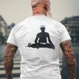 Ramana Maharshi アートワーク メンズTシャツ バックプリント 高齢者への贈り物