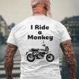 I Ride A Monkey オートバイ ミニバイクシャツ メンズTシャツ バックプリント 高齢者への贈り物