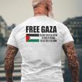 Save Gaza Free Palestine Free Gaza Proud Gaza Palestina メンズTシャツ バックプリント 高齢者への贈り物
