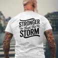 Stronger Than Thetorm Motivational Inspirational Positive メンズTシャツ バックプリント 高齢者への贈り物