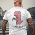 Tea Rex ユーモラスパン。 メンズTシャツ バックプリント 高齢者への贈り物