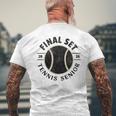 Tennis Senior 2026 The Final Set Men's T-shirt Back Print Gifts for Old Men Tennis Senior 2026 The Final Set Men's T-shirt Back Print Gifts for Old Men