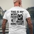 This Is My Work From Homearcastic Cat Remote Worker メンズTシャツ バックプリント 高齢者への贈り物