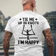 Tie Me Up In Knots & I'm Happy エアリアル ヨガ 体操選手 エアリスト メンズTシャツ バックプリント 高齢者への贈り物