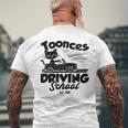 Toonces 自動車教習所 エスト 伝説の運転 猫 面白い メンズTシャツ バックプリント 高齢者への贈り物