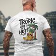 Tropic Like It's Hot パイナップル サマーサングラス ビーチ メンズTシャツ バックプリント 高齢者への贈り物