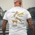 Type Of Cheetahs Breeds Collection、チータープリント、ビッグキャット メンズTシャツ バックプリント 高齢者への贈り物