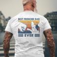 Vintage Best Frenchie Dad Ever Bulldog Francese Papà Natale T-shirt da uomo con stampa posteriore Regalos para ancianos