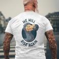 We Will Rise Again 絶滅した飛べないドードー メンズTシャツ バックプリント 高齢者への贈り物