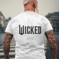 Wicked Movie ロゴ エルファバ スロップ メンズTシャツ バックプリント 高齢者への贈り物