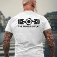 The World Is Flat、Auto Racing Motorsports メンズTシャツ バックプリント 高齢者への贈り物