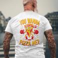 You Wanna Pizza Me 面白い ファイター ピザ愛好家 ファーストフード しゃれ 長袖tシャツ メンズTシャツ バックプリント 高齢者への贈り物