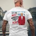 「今年一番素晴らしい言葉だ」トランプクリスマス 長袖tシャツ メンズTシャツ バックプリント 高齢者への贈り物