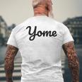 【Yome】嫁 よめ シンプル おしゃれ ローマ字 夫婦お揃い 結婚祝い カップル ペアルック おもしろ ペア メンズTシャツ バックプリント 高齢者への贈り物