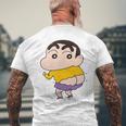 【まんが】クレヨンしんちゃん 尻出ししんちゃん メンズTシャツ バックプリント 高齢者への贈り物
