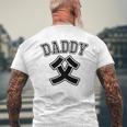 【バックプリント・背中側】お父さん Daddy 父親 パパ《チームユニフォーム風》父の日 面白い 長袖tシャツ メンズTシャツ バックプリント 高齢者への贈り物