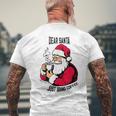 おもしろい親愛なるサンタさん、コーヒーを持ってきてクリスマスクリスマス メンズTシャツ バックプリント 高齢者への贈り物