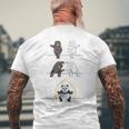 おもしろパンダ パンダ フュージョン ギフト シャツ かわいい シロクマ メンズTシャツ バックプリント 高齢者への贈り物