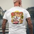 かわいい 柴犬 ラーメン好き おもしろい 日本犬 長袖tシャツ メンズTシャツ バックプリント 高齢者への贈り物