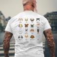 かわいい面白い犬種 メンズTシャツ バックプリント 高齢者への贈り物