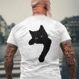 かわいい黒猫tシャツ ユニセックス メンズTシャツ バックプリント 高齢者への贈り物