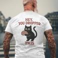 この脳みそのかわいい黒猫のミームを落とした 長袖tシャツ メンズTシャツ バックプリント 高齢者への贈り物