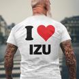 アイハート 伊豆ジャパンラブ 日本土産 メンズTシャツ バックプリント 高齢者への贈り物