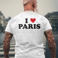 アイハートフランスシティ-アイラブパリ メンズTシャツ バックプリント 高齢者への贈り物
