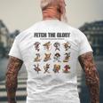 アスリート犬たちの挑戦 – Fetch The Glory メンズTシャツ バックプリント 高齢者への贈り物