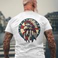 アメリカンイーグル チーフ インディアン ヘッドドレス ネイティブイーグル 長袖tシャツ メンズTシャツ バックプリント 高齢者への贈り物