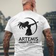 アルテミス 古代ギリシャの女神 メンズTシャツ バックプリント 高齢者への贈り物