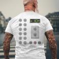 エレベーターボタン おもしろエレベーター メンズTシャツ バックプリント 高齢者への贈り物