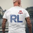 オランダ オランダ 人間の旗 文字 R And L Nederland メンズTシャツ バックプリント 高齢者への贈り物