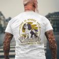 キャバリア・キング・チャールズ・スパニエル メンズTシャツ バックプリント 高齢者への贈り物