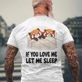 キュートなレッサーパンダ If You Love Meleep パジャマ メンズTシャツ バックプリント 高齢者への贈り物