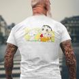 クレヨンしんちゃん 「ひまわり抱っこ」しんちゃん メンズTシャツ バックプリント 高齢者への贈り物