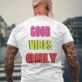 グッド・バイブス・オンリー 長袖tシャツ メンズTシャツ バックプリント 高齢者への贈り物