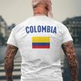 コロンビア国旗 メンズTシャツ バックプリント 高齢者への贈り物