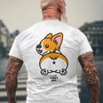 コーギーお尻大好き メンズTシャツ バックプリント 高齢者への贈り物