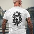 ゴシック フローラル アートワーク ゴス 美的 ローズ オルタナティブ フローラル メンズTシャツ バックプリント 高齢者への贈り物