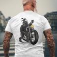 ゴリラ バイク バイカー メンズTシャツ バックプリント 高齢者への贈り物