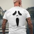ゴーストスクリームフェイス ハロウィン ゴーストスクリームフェイス ハロウィン メンズTシャツ バックプリント 高齢者への贈り物