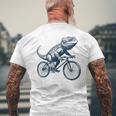 サイクリングトカゲ、爬虫類、爬虫類学、フトアゴヒゲトカゲ メンズTシャツ バックプリント 高齢者への贈り物