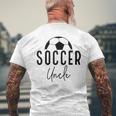 サッカー おじさん お父さん プレーヤー コーチ 試合 デー ギフト ボーイフレンド 男性 メンズTシャツ バックプリント 高齢者への贈り物