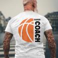 スーパー コーチ バスケットボール スポーツ バスケットボール コーチ Basketball Coach メンズTシャツ バックプリント 高齢者への贈り物