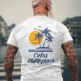 セブ フィリピン フィリピン ビーチ 観光 お土産 バケーション メンズTシャツ バックプリント 高齢者への贈り物
