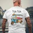 タイ トゥクトゥク バンコク メンズTシャツ バックプリント 高齢者への贈り物