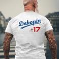デコピン 大谷 Dekopin 愛犬 Decoy 二刀流 Decopin 野球 ユニホーム風 犬 かわいい 長袖tシャツ メンズTシャツ バックプリント 高齢者への贈り物
