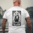 デス・ポッサム・タロット・カード 死神 ゴス ブラッククラフト オポッサム メンズTシャツ バックプリント 高齢者への贈り物