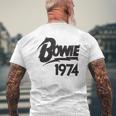 デヴィッド・ボウイ・ダイアモンド・ドッグス 1974 メンズTシャツ バックプリント 高齢者への贈り物